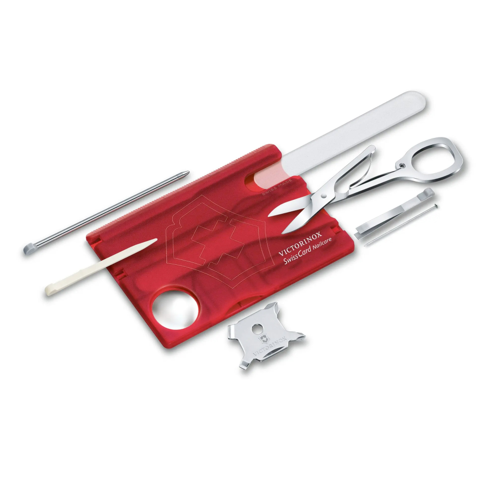 Victorinox - Swiss Card Nailcare - Transparant rood