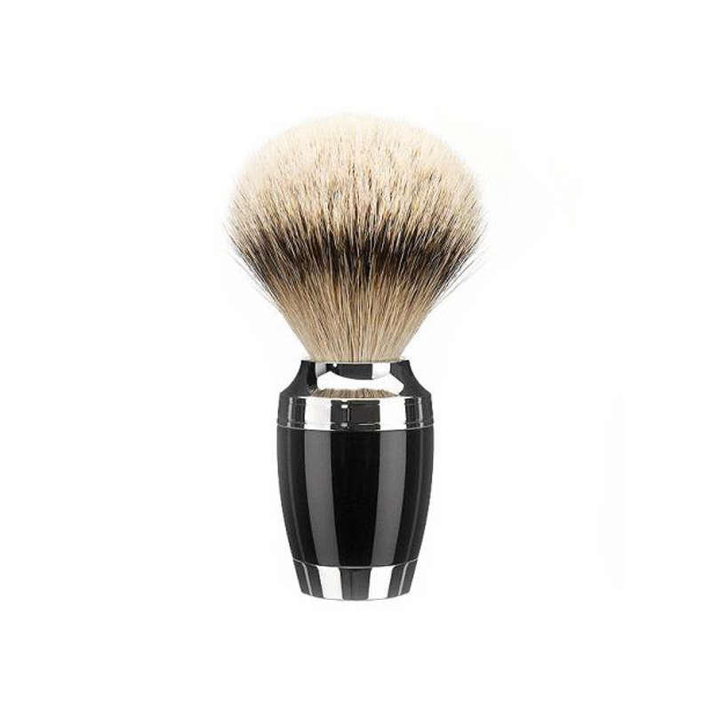 Muehle - Stylo - Blaireau Silvertip - Résine noire - 23mm